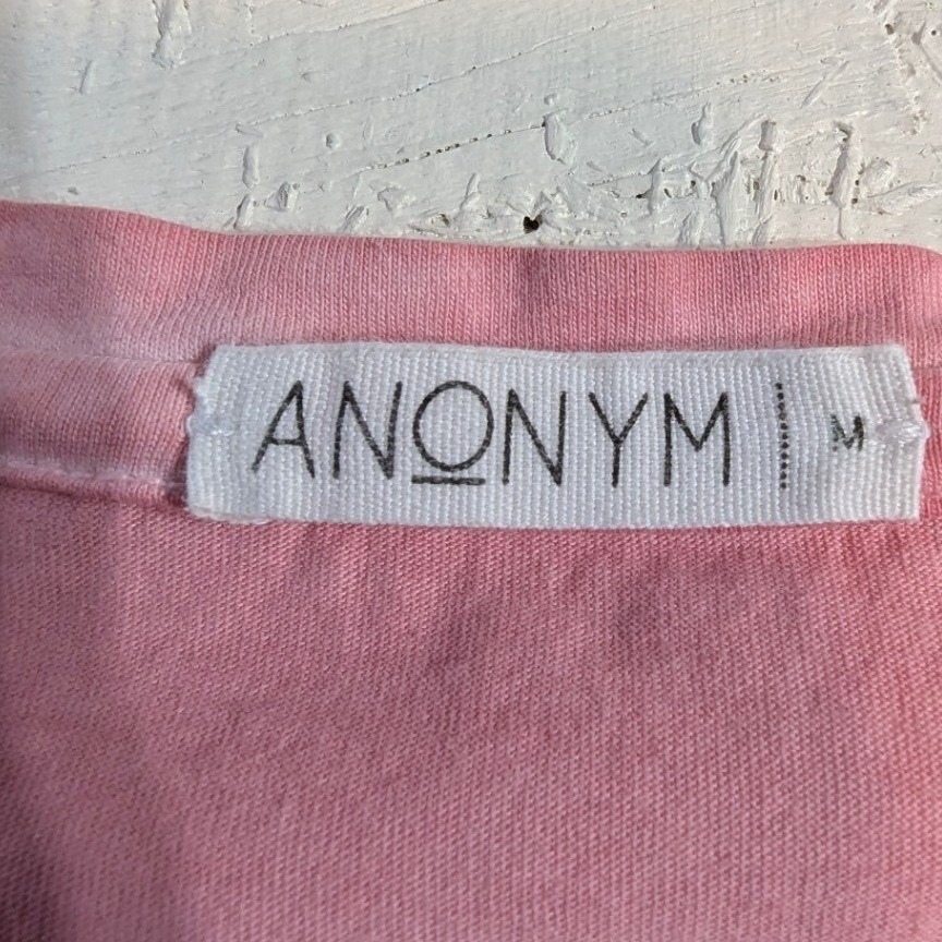 Anonym Women's Pink V-Neck T-Shirt Pima Cotton Made In Peru Size M Read — image 5 of 8